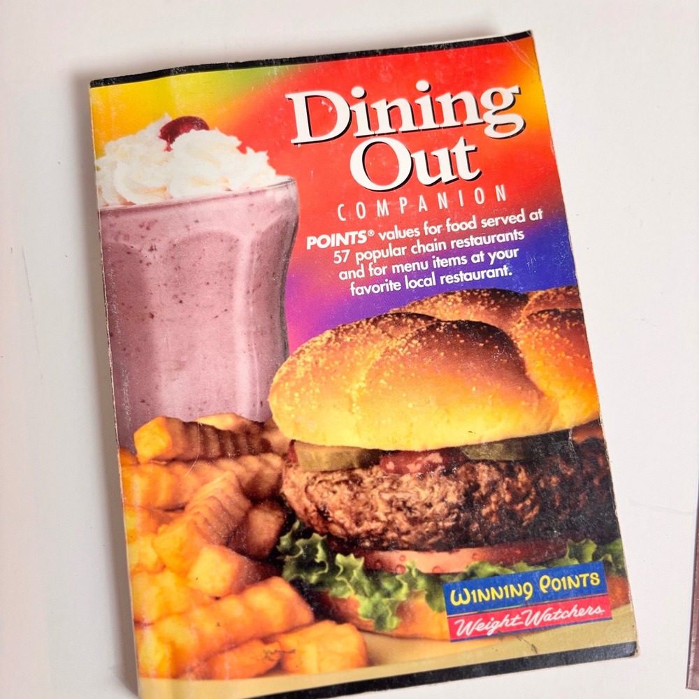 Weight Watchers Dining Out Companion Restaurant Points Guide Booklet Vintage